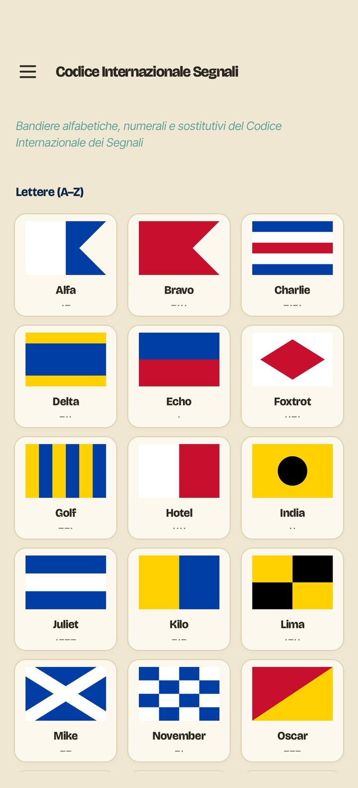 Codice Internazionale Segnali